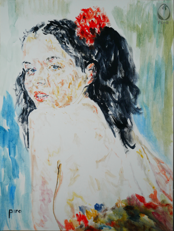 oil on paper - olio su carta di Piro